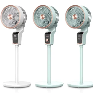 Air Circulation Fans Vertical Timing Shaking Head Electric Fans with Smart Voice Awake Function