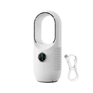 Air Cooling Table Bladeless Fans USB Rechargeable Portable Office Desktop Handheld Mini Smart Tower Fan