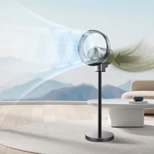 Air Purifying Smart Bladeless Fan 9 Speeds PM2.5 Display HEPA 13 Filter Fan OEM ODM Factory