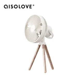 Aisolove Round Table Mini Fan Home Rotatable USB Rechargeable Electric Mini Portable Desktop Small Table Fan