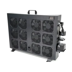 All In One External Radiator 1080mm Industrial Liquid Cooler High Capacity Water Cooling Station 9 Fan Support Setup