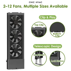 All Weather Vertical Window Fan Sliding Windows High Airflow Conservatory Cross Ventilation Detachable Quiet Spring Frame