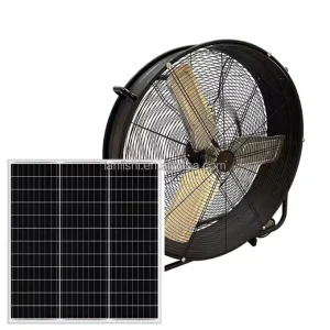 All in One 30″ Solar Powered Cooling Fan with 150W Panel Remote and Auto Thermostat