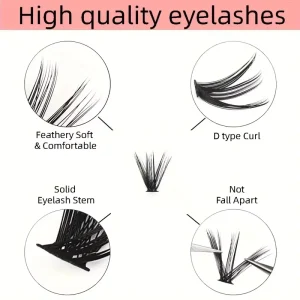 Allison Faux Mink Eyelashes Diy Pre cut Segment Cluster Lashes Kit Private Label Matte Lash Cluster