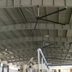 Aluminum Blades HVLS Ceiling Fan 6.1m 20ft Diameter Ball Bearing Low Power Low Noise Industrial Air Circulation Fan