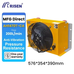 Aluminum Hydraulic Oil Cooled Oil Cooler Fan Radiator Oil Cooling Heat Exchanger for Heavy Duty Machinery