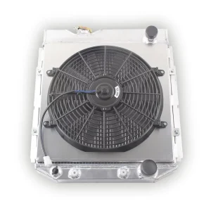 Aluminum Racing Radiator for Ford Mustang Falcon with Fan Shroud