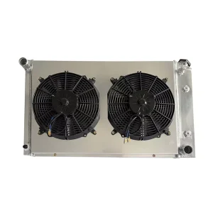 Aluminum Water Tank Radiator with Fan Shroud for Chevrolet Blazer C10 C20 C30 Buick Apollo Century Cadillac Seville GMC 75-87