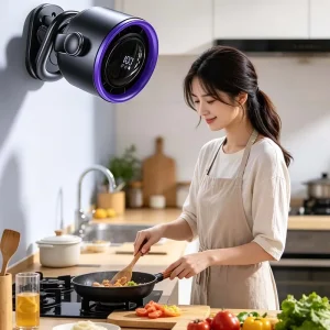 Anfuyou Factory 100gears strong wind desktop rotation digital display wall mounted oscillating swing table clip Fan