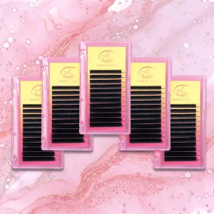 Anrolash Cashmere Lashes Easy Fan Lash Tray with Box Multiple Length Natural Style False Eyelashes