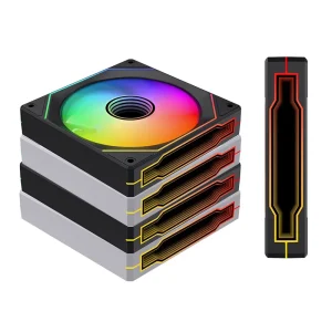 AntarcChill 120mm ARGB Computer Cooling Fan Mirror Side Design with 4Pin PWM for Gaming PCs and CPU Heatsink Boxed Product