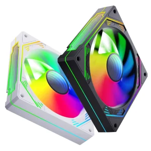 AntarcChill 120mm ARGB High Static Pressure PWM Cooling Fan for CPU Radiator Addressable RGB Software Controlled 3Pin 4Pin