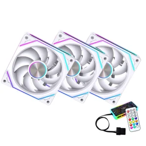 AntarcChill 120mm ARGB Silent Computer Cooling Fan 12CM 5V 3 Pin PWM Gaming PC Fan for Computer Case
