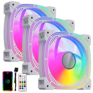 AntarcChill 120mm RGB 6Pin Cooling Fan Snowman for Gaming PCs Ultra Quiet Case Fan Reverse Fans OEM Customized