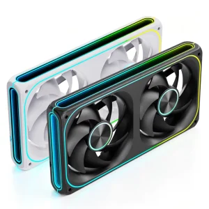 AntarcChill 240 Black White 240mm RGB Liquid Bearing Radiator Case Fan New Stock Premium Air Cooler for Heat Dissipation Cooling