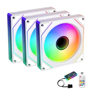AntarcChill Factory 4 Pin Pwm Quiet Argb Fan 120mm Pc Case CPU Cooler Fan 5v 3pin Silent Gaming Computer Case RGB Cooling Fans