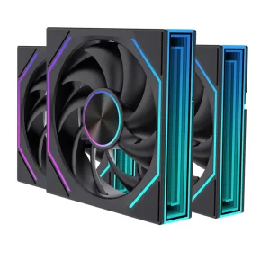 AntarcChill Factory Direct Sale Black 4pin DC 12CM CPU Air Cooler Fan Rainbow RGB LED Pc Cooling Fan for Gaming ATX PC Case