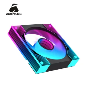 AntarcChill OEM 120mm High Airflow Cooling Fan Center and Side Infinite Mirror ARGB PWM for Computer Case