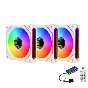 AntarcChill RGB LED Cooling Fan 120mm Gaming PC Case OEM Plastic Radiator Air Type with RGB Light