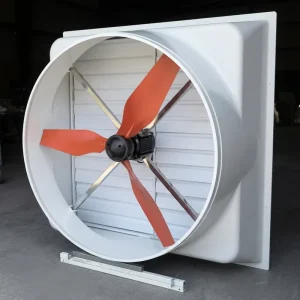 Anti corrosion FRP Negative Pressure Exhaust Fan with Red Nylon Blades Ventilation Equipment
