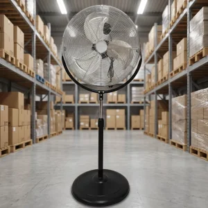 Antique Classic 20-Inch Electric Metal Industrial Stand Fan Adjustable Height Indoor Household Hotel Mechanical