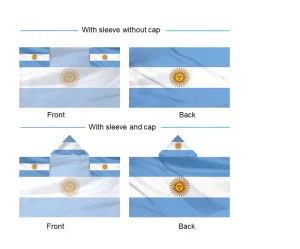 Argentina Body Flag Cape 3×5 Ft Wearable National Banner With Sleeves for Football Fan Cheering Bandera Capa Albiceleste