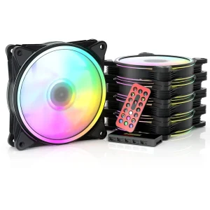 Asiahorse PC RGB Fan for Gaming PC Computer Fan RGB 6 Pin 120mm Cooling Case Fans 12CM Air Cooler