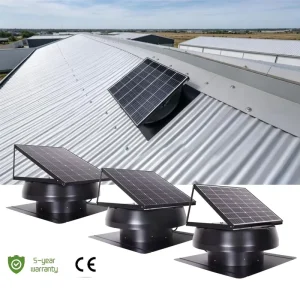 Attic Roof Exhaust Solar Fan 40 50 60W 14inch Solar Panel Adjustable Fan Waterproof Motor Comes with Backup Power Supply