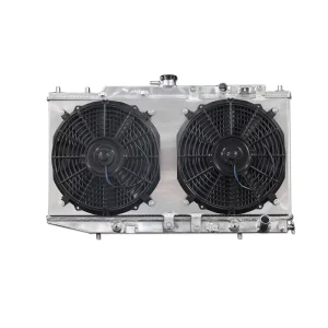 Auto Parts Engine Cooling System Full Aluminum Water Tank Radiator with Fan Shroud for Honda CRX Civic 1.5L 1.6L