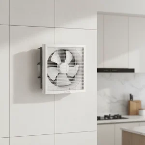 Auto Shutter Ventilating Fan 220V Wall Mounted Exhaust Fan for Kitchen and Bathroom Use Plastic Blades