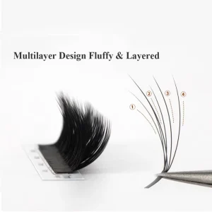 Automatic Flowering W Lash Extensions Pre made Fan 3D 4D Handmade Eyelash Extensions Lash Mountain Tea Rose