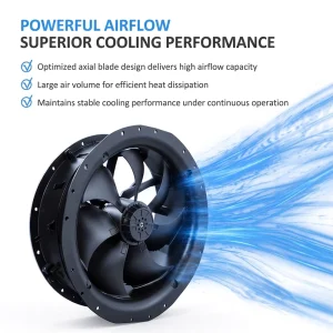 Axial Fan Supplier AC 500mm Nylon Aluminum Alloy Blades 380V 1380rpm 2300W 27089m³/h IP54 Custom Axial Flow Cooling Fan