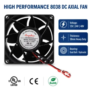 Axial Flow Fan 120mm Cooling Fans 5V 12V 24V 48V Dc Exhaust 120x38mm 80mm 60x25mm 40x10mm Plastic Blades Fan