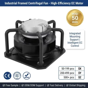 B3P310 EC137 901 3 380V 50 60HZ Centrifugal Fan OEM Available High Efficiency Energy Saving Long Lifespan Low Vibration