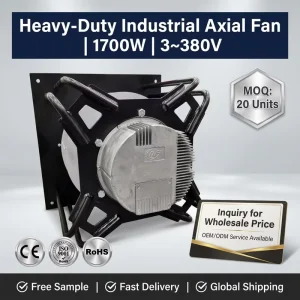 B3P355 EC137 901 380V 50 60HZ Industrial DC Backward Inclined Centrifugal Fan Wide Temperature Operation 30°C to 60°C