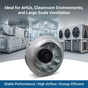B3P470-EC102-017 220V 50/60HZ 470mm EC Backward Centrifugal Fan Energy-Saving Industrial Ventilation Equipment OEM