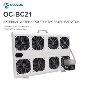 BC21 Integrated 8-Fan Copper Radiator DC Pump Cooling System for AI Data Center Medical Equipment Industrial Laser Cooling