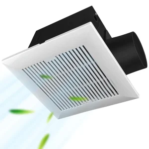 BPT10 25H Bathroom Exhaust Fan 88CFM 1.2 Sones Ultra quiet Wall Mounted Vent Fan System Extractor Fan Dual Ball Fan