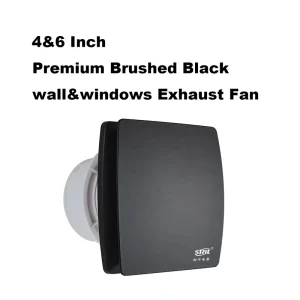 Bathroom Exhaust Fan with Humidity Sensor and Timer Quiet Black Wall Mount Ventilation Fan with Anti Backdraft Damper