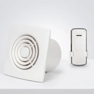 Bathroom Wall Mounted Exhaust Fan 4 inch Dual direction Remote Control Check Valve Frequency controlled DC Brushless Inverter