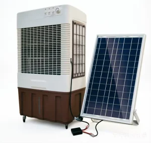 Battery powered Solar Cooling Fan with 40L Water Tank Indoor air Circulation Fan