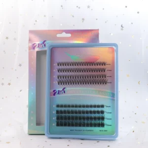 Beautiful Kiss Handmade DIY Eyelash Extensions 0.07mm Thick Pre Made Synthetic Hair Fan Clustered False Eyelashes
