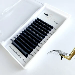 Beauty 0.03 0.05 0.07 C D Curl Easy Fanning Lashes Volume Mega Eyelashes Extension Self Blooming Eyelashes Hand Made