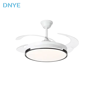 Bedroom and Living Room Ceiling Fan with Light, Remote Control, Modern Invisible Adjustable LED, Silent Energy-saving Fan Light