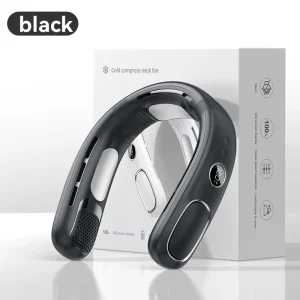 Best Portable Neck Fan 4000 Mah Rechargeable Digital Display Mini Personal Fan with Cooling Plate Wearable Air Conditioner Fan