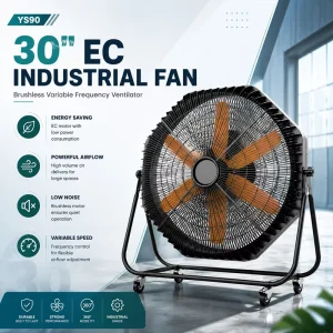 Best Seller EC Motor 180 240V 50 60Hz 6 Blades 7 Speed Control Industrial Fan Heavy Duty for Factory Ventilation