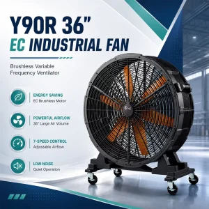 Best Selling 36 Inch Permanent Magnet Brushless Motor Industrial Stand Fan for Workshop Garage and Factory