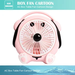 Bestselling Small Pink Electric Mini Table Box Fan with Low Price Plastic Material for Car & Outdoor Use