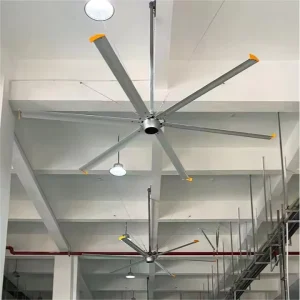Biote BCF 327 60 8M 10FT HVLS Low Energy Ceiling Fan Ventilation Big Cooling Air 220 380V Outer Motor Aviation Material