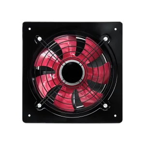Black 220V Axial Flow Exhaust Fan 6 Inch Square Fan for Ventilation Systems Commercial